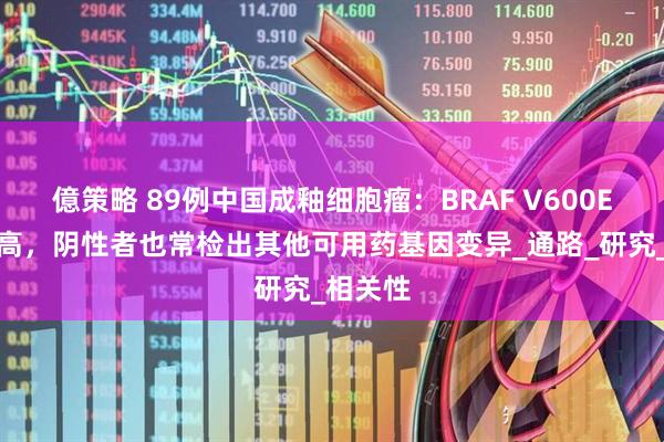 億策略 89例中国成釉细胞瘤：BRAF V600E突变率高，阴性者也常检出其他可用药基因变异_通路_研究_相关性
